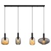 Valletta Suspension Luminaires Globo Lighting Noir, 4 lumières