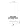 Lampigna Suspension Luminaires Globo Lighting LED Laiton, Noir, 1 lumière