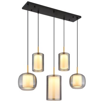 Lampigna Suspension Luminaires Globo Lighting LED Laiton, Noir, 1 lumière