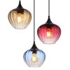 Sander Suspension Luminaires Globo Lighting Noir, 3 lumières