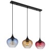 Sander Suspension Luminaires Globo Lighting Noir, 3 lumières