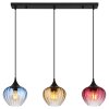 Sander Suspension Luminaires Globo Lighting Noir, 3 lumières