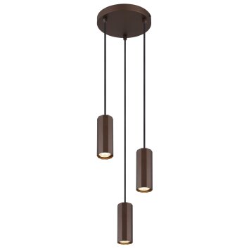 James Suspension Luminaires Globo Lighting Bronze, 3 lumières