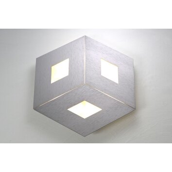 Plafonnier Bopp-Leuchten BOX COMFORT LED Argenté, 3 lumières