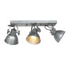 Gearmetal Plafonnier, Spot de plafond Luminaires Steinhauer Argent Oxydé, 3 lumières