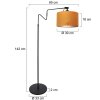 Linstrøm Lampadaire Luminaires Steinhauer Noir, 1 lumière