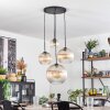 Koyoto Suspension, Boule lumineuse, Suspension Ambre, Clair, 4 lumières