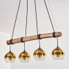 Koyoto Suspension, Boule lumineuse, Suspension Écru, Noir, 4 lumières