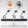 Gastor Suspension, Boule lumineuse, Suspension Ambre, Fumé, 3 lumières