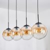 Gastor Suspension, Boule lumineuse, Suspension Ambre, Clair, 4 lumières