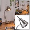 Bondorlunda Lampe de bureau, Lampe à poser LED Nickel mat, 1 lumière