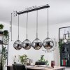 Gastor Suspension, Boule lumineuse, Suspension Chrome, Fumé, 4 lumières