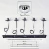 Gastor Suspension, Boule lumineuse, Suspension Chrome, Clair, Fumé, 5 lumières