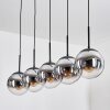 Gastor Suspension, Boule lumineuse, Suspension Chrome, Clair, Fumé, 5 lumières