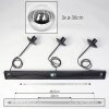 Gastor Suspension, Boule lumineuse, Suspension Clair, Fumé, 3 lumières