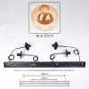 Gastor Suspension, Boule lumineuse, Suspension Ambre, 4 lumières