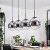 Gastor Suspension, Boule lumineuse, Suspension Chrome, Clair, Fumé, 4 lumières