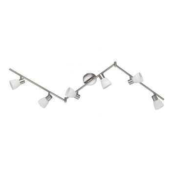 Spot Trio CARICO LED Nickel mat, 6 lumières