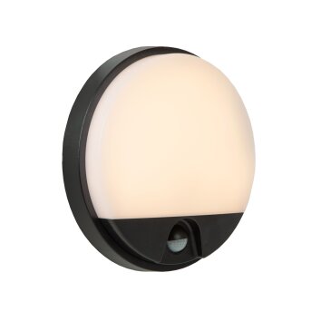 IR Lampe murale d´extérieur Luminaires Lucide LED Noir, 1 lumière, Détecteur de mouvement