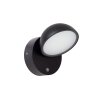 FINN Lampe murale d´extérieur Luminaires Lucide LED Noir, 1 lumière, Détecteur de mouvement