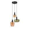 ILONA Suspension Luminaires Lucide Noir, 3 lumières