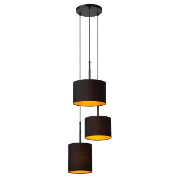 MAYA Suspension Luminaires Lucide Noir, 3 lumières