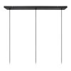 RAFAL Suspension Luminaires Lucide Noir, 3 lumières