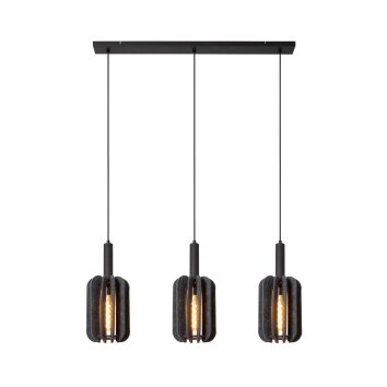 RAFAL Suspension Luminaires Lucide Noir, 3 lumières