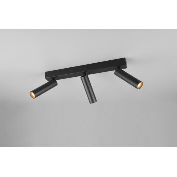 Ambala Spot de plafond Luminaires Trio LED Noir, 3 lumières