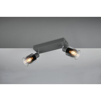 Cadiz Spot de plafond Luminaires Reality Anthracite, 2 lumières