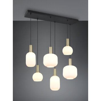 Diva Suspension Luminaires Trio Laiton, 6 lumières