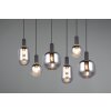 Diva Suspension Luminaires Trio Noir, 6 lumières