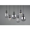 Diva Suspension Luminaires Trio Noir, 6 lumières