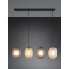 Facette Suspension Luminaires Trio Noir, 4 lumières