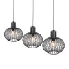 GILA Suspension Luminaires Trio Noir, 3 lumières