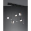 Mataro Suspension Luminaires Trio Noir, 8 lumières