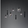 Mataro Suspension Luminaires Trio Noir, 8 lumières