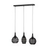 SORAYA Suspension Luminaires Trio Noir, 3 lumières