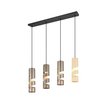 Stream Suspension Luminaires Trio Multicolore, 4 lumières