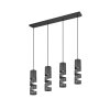 Stream Suspension Luminaires Trio Noir, 4 lumières