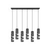 Stream Suspension Luminaires Trio Noir, 6 lumières