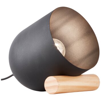 Lampe de table Brilliant KOJI Bois foncé, Noir, 1 lumière