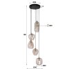 Escusa Suspension Anthracite, 5 lumières