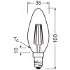 Luminaires Osram E14 1.2 Watt blanc chaud 255 Lumen