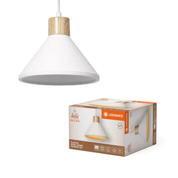 DECOR Applique murale / Plafonnier Luminaires Ledvance Couleur bois, Blanc, 1 lumière