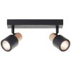 Pini Spot de plafond Luminaires Brilliant Noir, 2 lumières