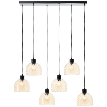 Casto Suspension Luminaires Brilliant Noir, 6 lumières