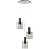 Riffelini Suspension Luminaires Brilliant Noir, 3 lumières