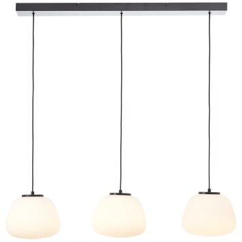 Kaizen Suspension Luminaires Brilliant Noir, 3 lumières