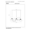 CIRCLE Suspension Luminaires Lucide Noir, 3 lumières